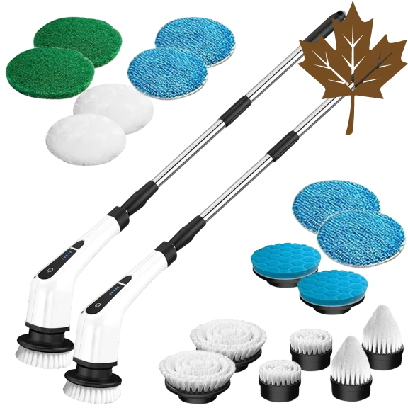 2-Pack: Electric Cordless Cleaning Brush 8-in-1 Spin Scrubber