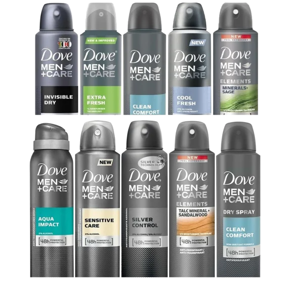 10-Pack: Dove Antiperspirant Spray Deodorant for Men