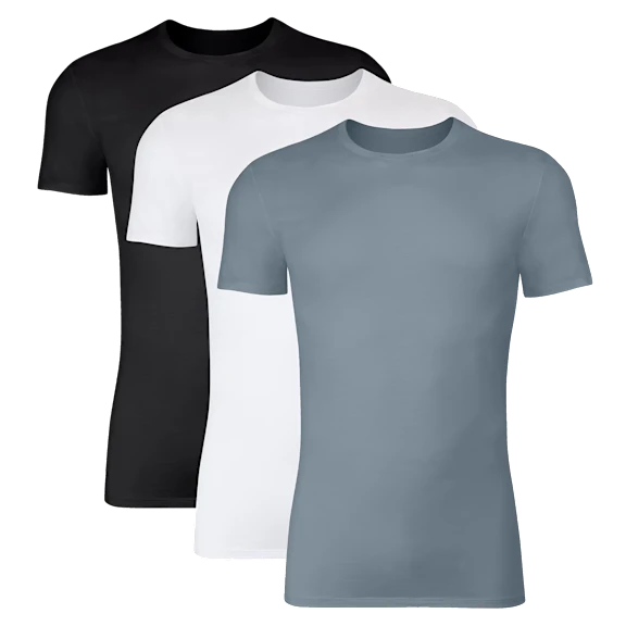 3-Pack: Hanes Originals SuperSoft Men's Crewneck Short Sleeve Tees