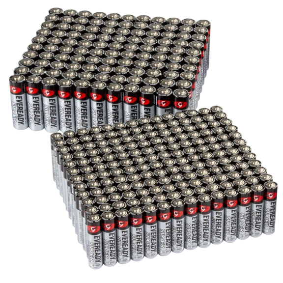 Eveready Silver Alkaline Batteries (110 AA or 168 AAA)