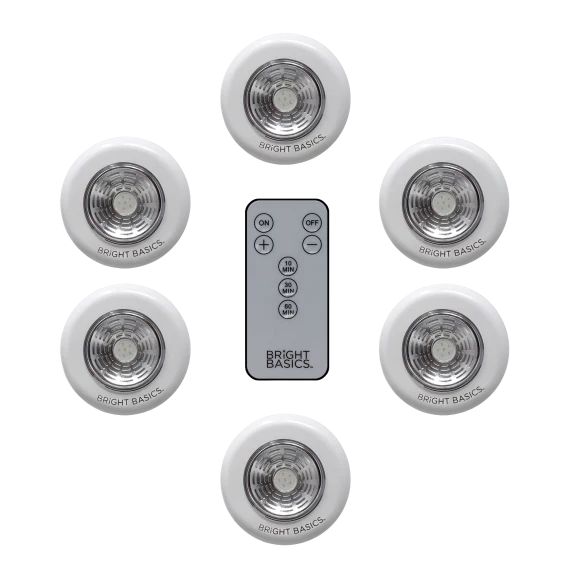 6-Pack: Bright Basics Wireless LED Lights