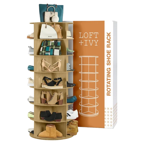 The Seven-Tier Rotating Shoe Rack