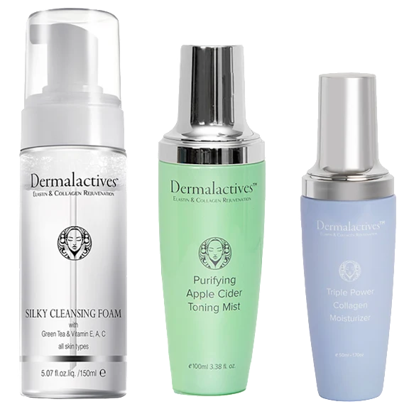 Dermalactives Glow Basics Foam, Toning Mist & Moisturizer Set