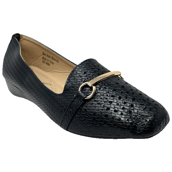 Victoria K. Women Fashion Low Wedge Embossed Shoes