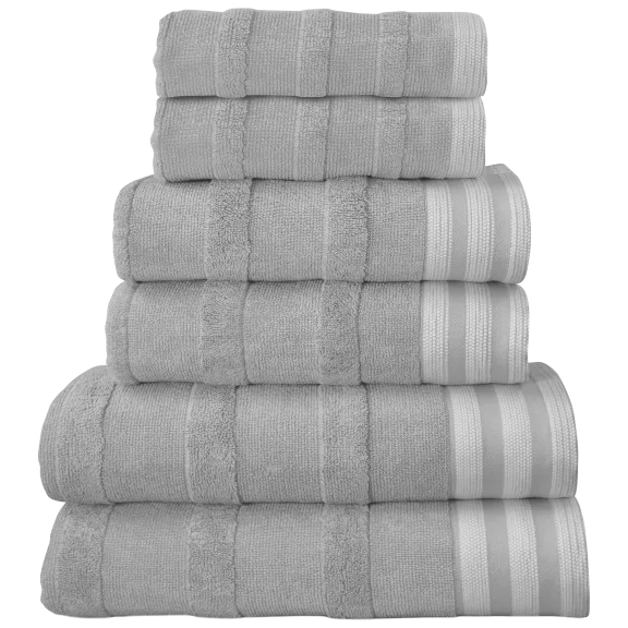 Kathy Ireland 6-Piece Jacquard Stripe Kyoto Towel Set