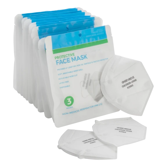 45-Pack: LifeToGo Cone-Shaped Disposable Non-Medical Respirator Face Masks