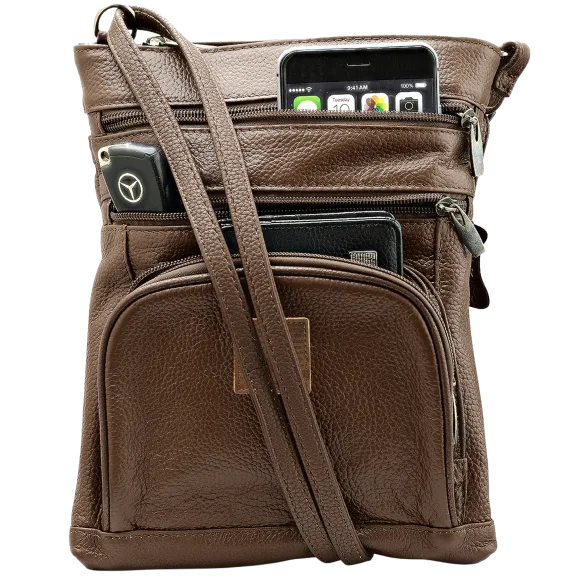 Bolso Bandolera de Piel Auténtica Steeltime NY