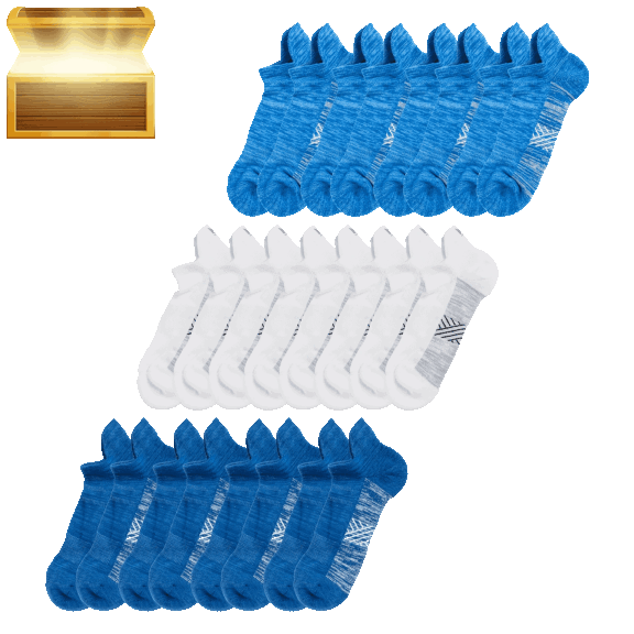 12-Pack: Mission Dry & Cool Pinnacle No Show Socks