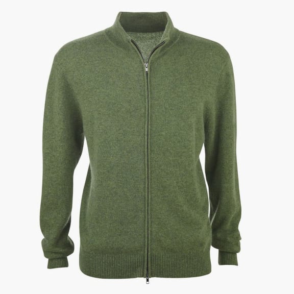 Washable Cashmere Full Zip Mens