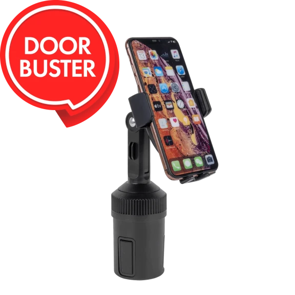 Onn Cup Holder Phone Mount with 10W Wireless Charging