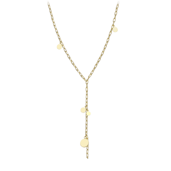 Stella Valentino 14K Gold Solar System Mirror Link Y-Necklace