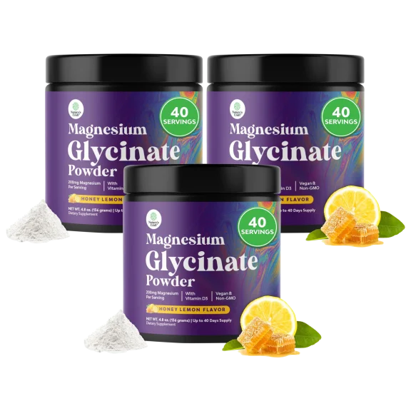 3-Pack: Nature's Craft Magnesium Glycinate Powder