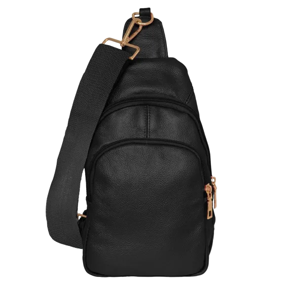 Krediz Genuine Leather Solid Strap Shoulder Sling Bag