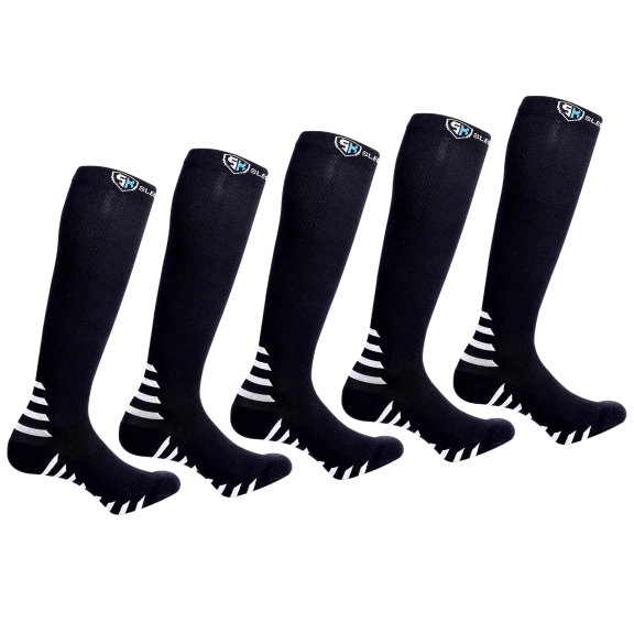 5-Pack: SleeveKneeds Compression Socks