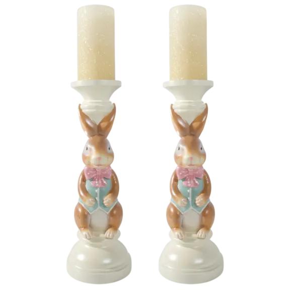 2-Pack: Willow Manor 16" Easter Candle Holder with Candle