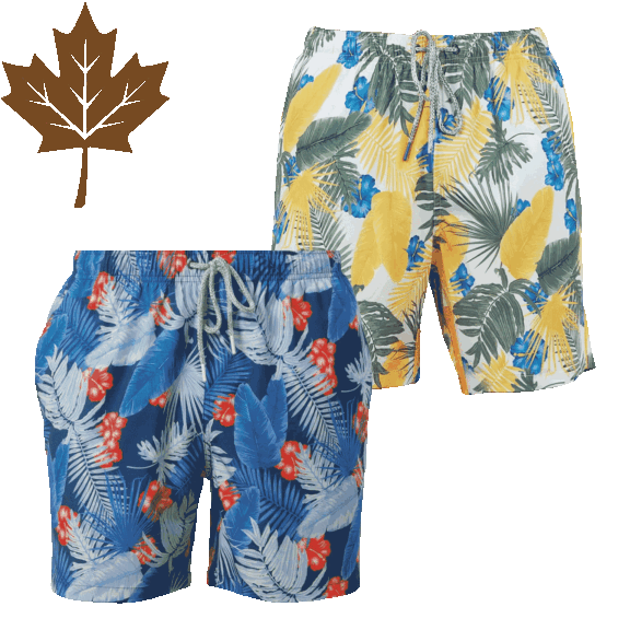 2-Pack: Rainforest Men's Quick-Dry Swim Trunks