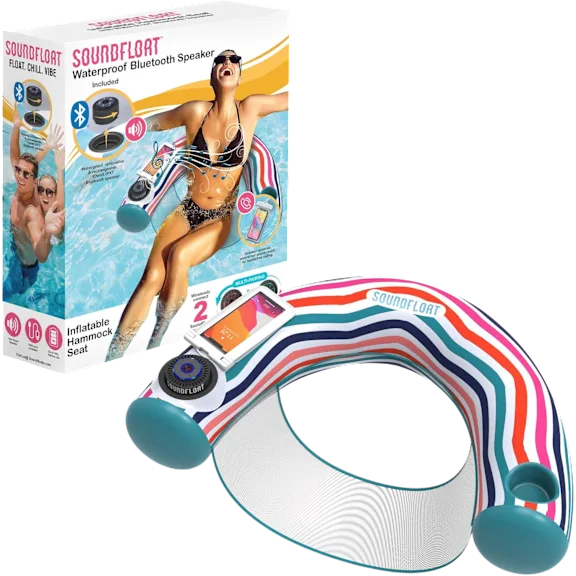 SoundFloat Inflatable Pool Seat with Waterproof Speaker & Phone Case