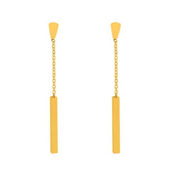 18K Gold-Plated Bar Dangle Earrings