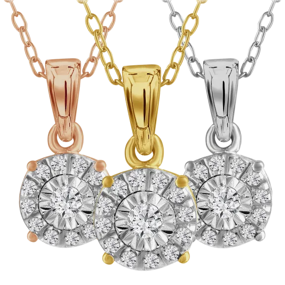 Diamond Muse 1/10 Carat TW Genuine Diamond Necklace