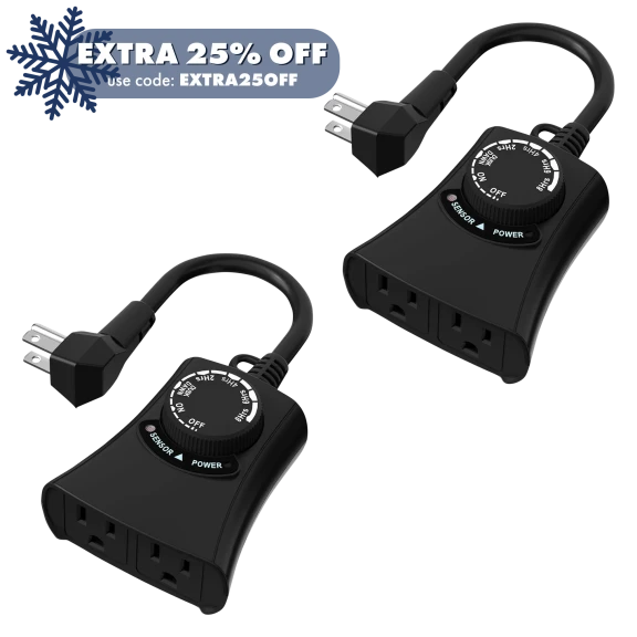 2-Pack: HBN Outdoor Light Timer