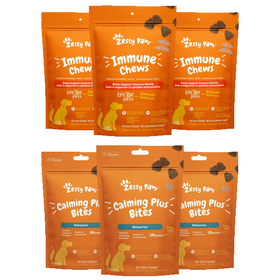 6-Pack: Zesty Paws Dental Bones & Supplements for Dogs
