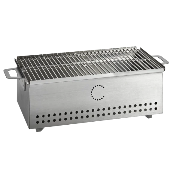 Curtis Stone Portable Stainless Steel Charcoal Grill with Carry Bag