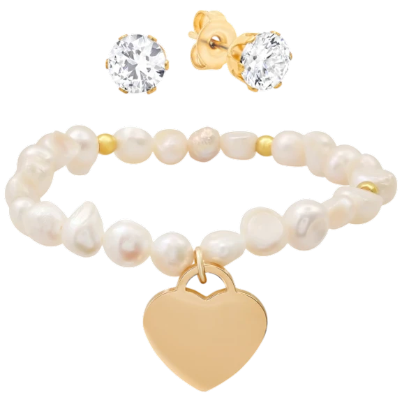 Steeltime Ladies Freshwater Pearl Bracelet