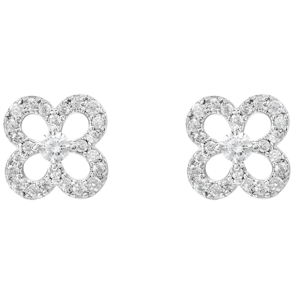 Donatello Gian Solid Sterling Silver Pavé Earrings