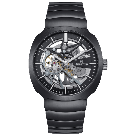 Heritor Magnus Reloj Automático con Correa de Acero Inoxidable