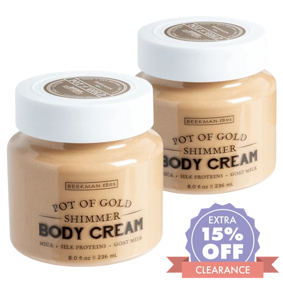 2-Pack: Beekman 1802 Pot Of Gold Goat Milk Shimmer Body Cream