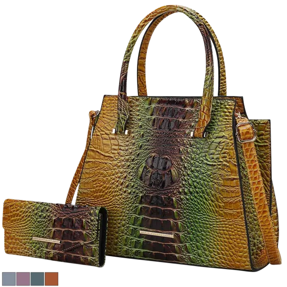MKF Collection Miriam Crocodile-Embossed Tote Bag by Mia K.