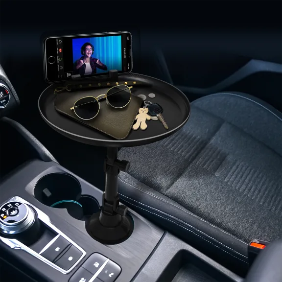 Tech Theory Cup Holder Car Phone Mount & Adjustable Tray