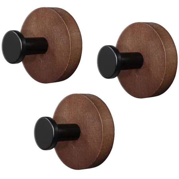 3-Pack: Space & Home Universal Wooden Hanging Hook