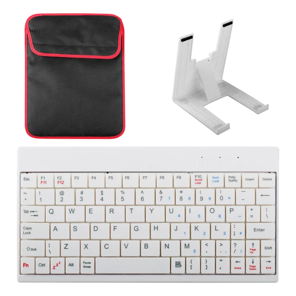 Fresh Fab Finds 80-Keys Mini USB Wired Keyboard and Tablet Stand
