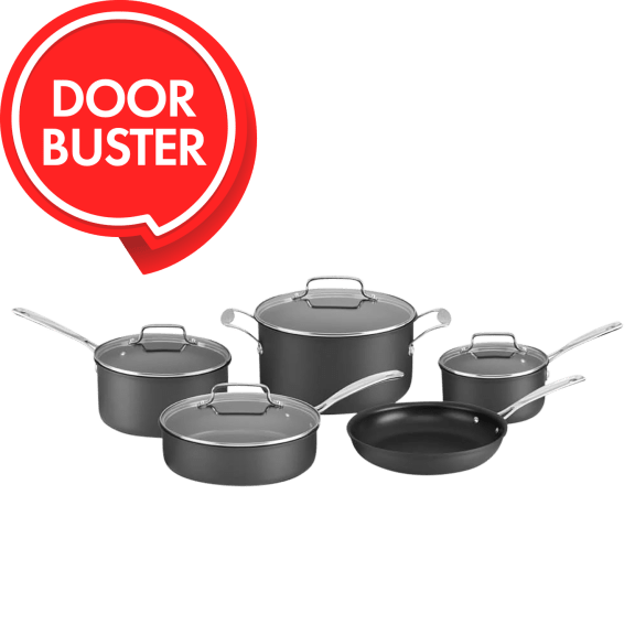 Cuisinart 9-Piece Hard Anodized Dishwasher-Safe Cookware Set