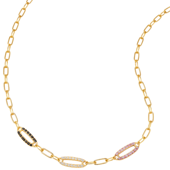 Donatello Gian Signature Pavé Link Necklace