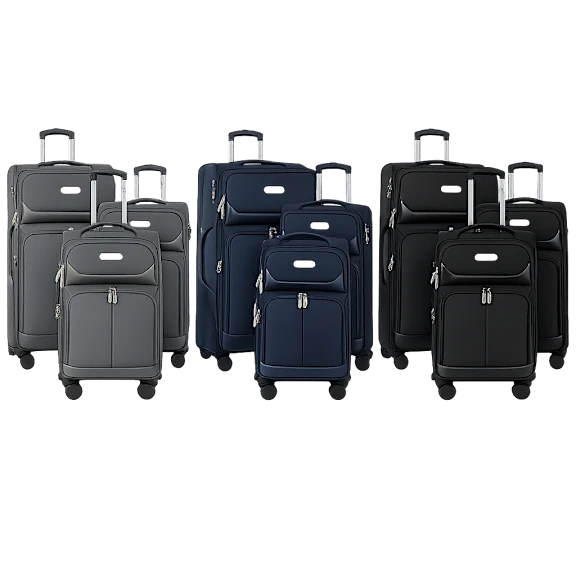 IZOD Ocean 3-Piece Expandable Soft Sided Luggage Set with Built-In Combo Lock