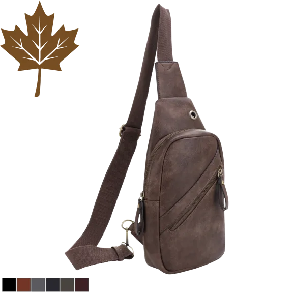 Malibu Skye Lynnelle Sling Bag with Front Zipper Pocket