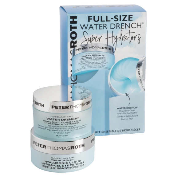 Peter Thomas Roth Water Drench Hyaluronic Eye Gel Patches and Moisturizer Set