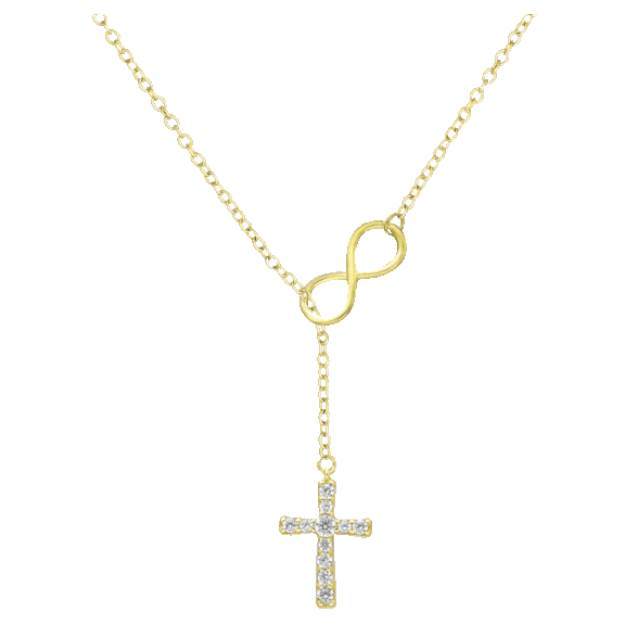 Savvy Cie Infinity Cross Necklace