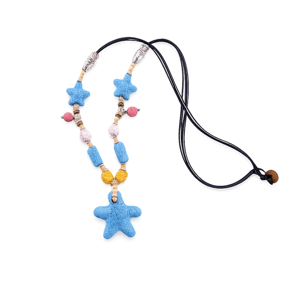 Titans Starfish Lava Stone Party Necklace and Optional Essential Oils