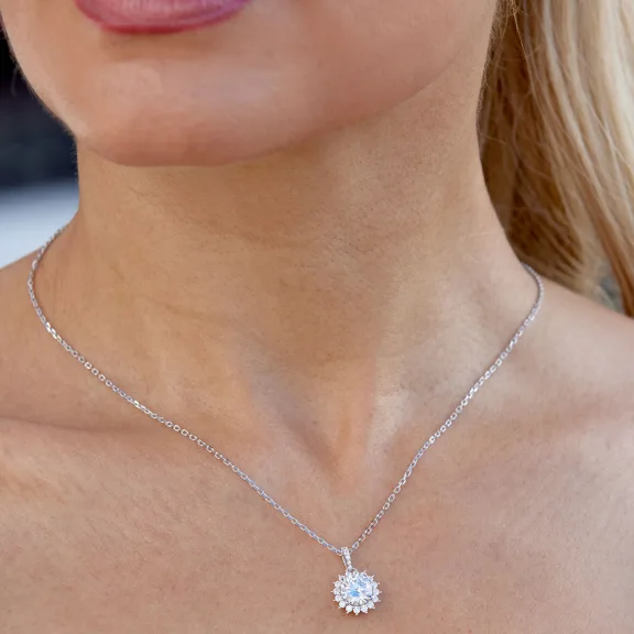 The Radiant Starburst Moissanite Pendant
