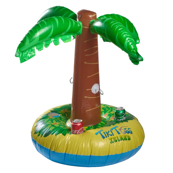 Inflatable Palm Tree Island with 4 Plastic Cup Holders