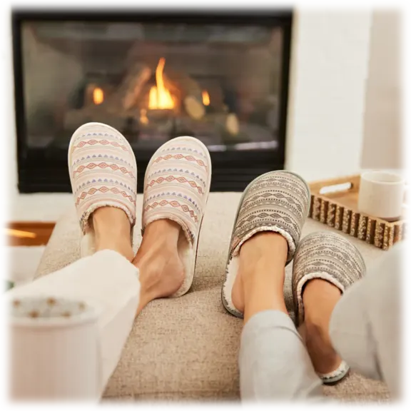 The Women's Hand-Woven Artisan Mule Slipper with Natural Rubber Sole