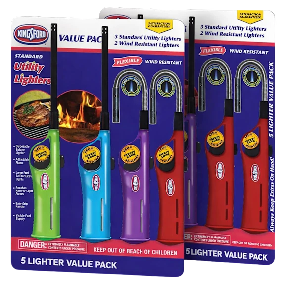 10-Pack: Kingsford Standard & Flexible Utility Lighters