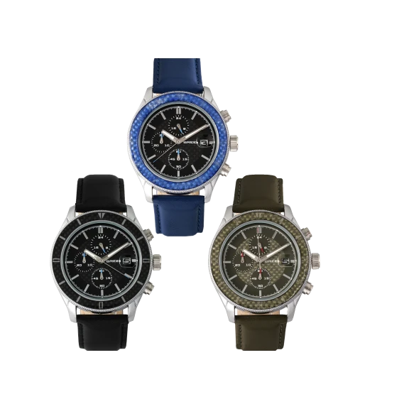 Breed Maverick Chronograph Leather-Band Watches