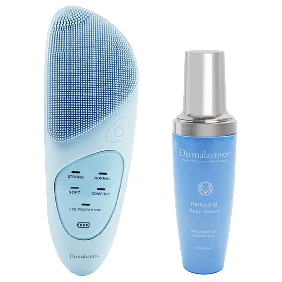 Dermalactives Cleanse & Perfect Bundle with Cleansing Brush & Face Serum