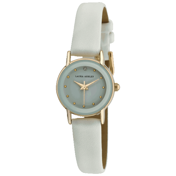 Laura Ashley Women's 24mm Case Vegan Leather Strap Watch