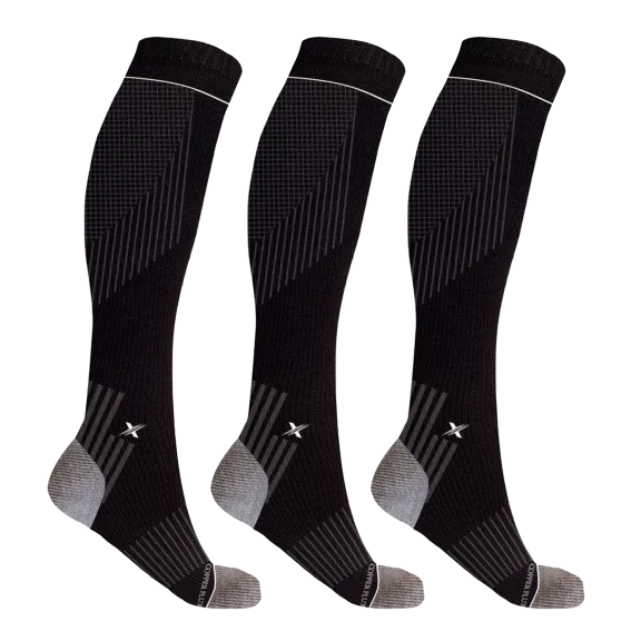 3-Pack: CopperFlux Support And Recovery Copper Knee High Compression Socks