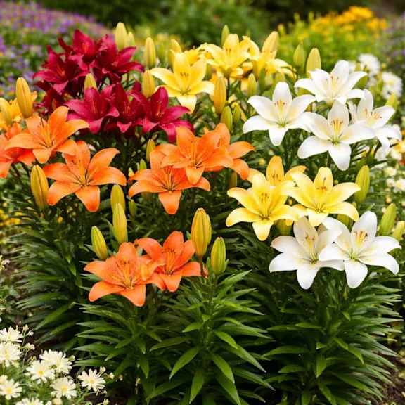 The Colorful Mixed Lily Bulbs